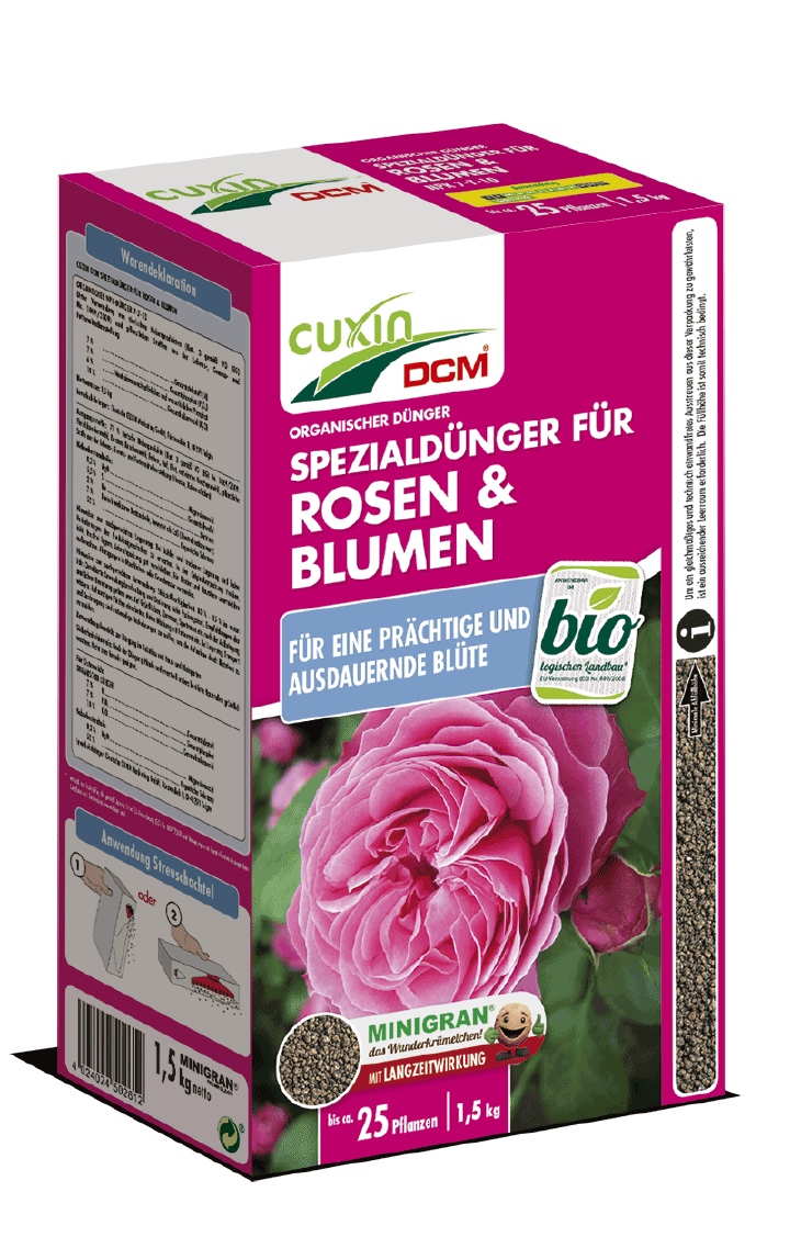 CUXIN DCM Spezialdünger für Rosen u. Blumen MINIGRAN